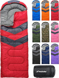 MalloMe Sleeping Bags for Adults Cold Weather & Warm - Backpacking Camping Sleeping Bag for Kids 10-12, Girls, Boys - Lightweight Compact Camping Essentials Gear Accessories Hiking Sleep Must Haves