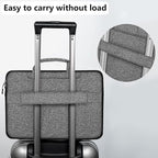 Hseok Laptop Shoulder Bag 13-14 inch Shockproof Water-Resistant HandBag with Small Case Compatible with MacBook Pro/Neo 14" M5/M4/M3/M2/M1, Mac Air/Pro 13.3", XPS 13/14, Most 13"-14" PC,Gray-black