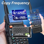 Ham Radio BAOFENG Radio 5RM 10W Handheld Long Range Walkie Talkies NOAA Emergency Two Way Radio with 999CH, USB-C 2500mAh Battery, 6.1" &15.12" 771 Antenna for Survival Gear Hunting Camping -1 Pack