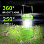 2-Pack LED Green Camping Lanterns, Portable Camping Lights, Outdoor Handled Lamps, Essential Emergency Lights for Power Outages, Hiking, Hurricane