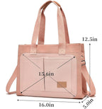 Canvas Laptop Tote Bag for Women | Pockets, Stands Upright, Convertible