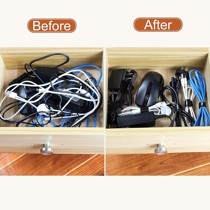 MVYC 120PCS 6 Inch Cable Ties Reusable Multi-Purpose Wire Ties Cord Organizer Adjustable Cable Management 5 Colors