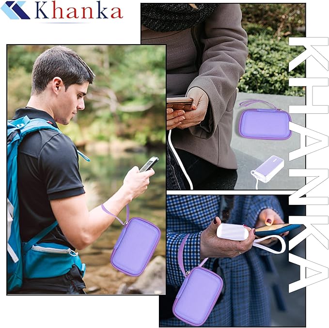 khanka Hard Case Replacement for Anker 3-in-1 Power Bank USB C Charger Block,10,000mAh 10k Portable Charger,Case only. (Purple)