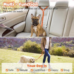 BWOGUE Pet Dog Cat Seat Belts, Car Headrest Restraint Adjustable Safety Leads Vehicle Seatbelt Harness (1 Pack, Orange, Elastic)