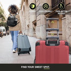 Kenneth Cole REACTION Out of Bounds Lightweight Hardshell 4-Wheel Spinner Luggage, Scarlet Red, 2-Piece Set (20" & 28")