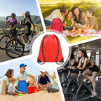 Grneric Drawstring Backpack Bulk 70Pcs String Backpack Drawstring Bags Cinch Bag Sackpack for Men Women Gym(Red)
