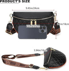 Eslcorri Small Crossbody Sling Bag for Women Trendy - Fanny Packs Leather Chest Belt Bum Bag Anti Theft Purse for Travel