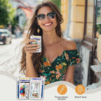 Yonlevres Credit Card Holder Slim Wallet, Be Kind Sunflower RFID Wallet Women Front Pocket Small Card Holder Travel Funny Cute Thin Card Case ID Window PU Leather RFID Blocking Card Organizer Gift