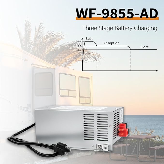 𝐔𝐩𝐠𝐫𝐚𝐝𝐞 WF-9855 55 Amp RV Power Converter Charger, Replace for RV Camper WF-9800 Series, WF-9855, WF-9855-AD, WF-9855-MBA, for Lead-Acid Battery 1 Year Warrant