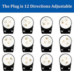 ETL Listed 90 Degree USA Canada 3 Pole Right Angle Nema 5-15P AC Plug, 15A 125V