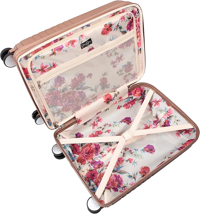 Jessica Simpson Countryside 21" Expandable 8-Wheel Spinner Carry On Luggage Suitcase, Mocha Mousse