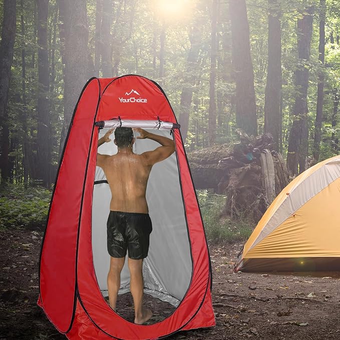Your Choice Pop Up Privacy Tent, 3.9x3.9x6.2FT Portable Shower Tent for Camping, Waterproof Outdoor Changing Room with Carry Bag for Beach Hiking RV Fishing | Portable, for Camping, Beach, Hiking, with Carry Bag, Quick Setup