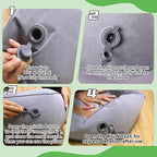 Inflatable Foot Rest for Airplane Travel & Office, Portable Leg Rest Pillow, Elevating Feet for Economy Flight, Home Desk, Car Use - Grey(2Pcs)