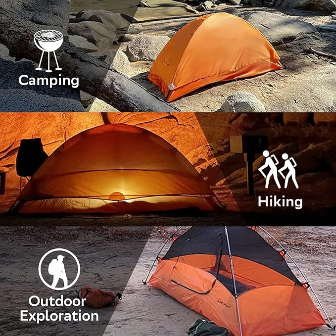 Clostnature Lightweight Tent for Backpacking - 1/2/3/4 Person Ultralight Backpacking Tent, Waterproof Easy Setup Camping Tent, Hiking Tent for Outdoor, Hiking and Mountaineering