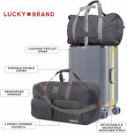 Lucky Travel Duffel Bags 115L, Gym Bag, Travel Bag & Large Duffle Bag for Men, Foldable Overnight Weekender Bags for Women & Men with Adjustable Shoulder Strap, Charcoal