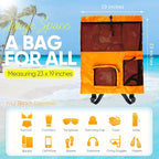 HOHOM Swim Mesh Beach Bag, Waterproof Gym Bags for Women and Men, Large Pool Bag Swimming Gear Drawstring Backpack