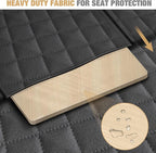 Lekereise 400LBS Hard Bottom Dog Car Hammock - 600D Heavy Duty Waterproof Dog Seat Cover Back Seat Extender, Mesh Window & Storage Pockets, Universal Fit for Sedans SUVs Trucks, Supports Large Dogs