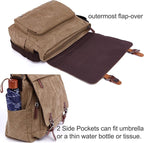 Evergoo Vintage Messenger Bag Unisex Shoulder Bags Canvas Satchel Cross Body Work Satchel Briefcase for 15.6 Inch Laptop