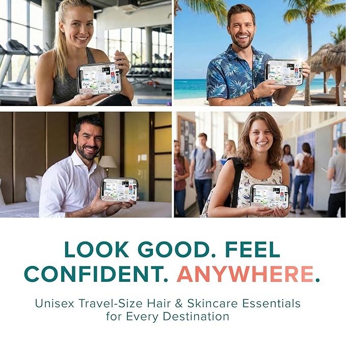 20 Piece Unisex Travel Hygiene Kit with Toiletries & Personal Care Essentials, TSA-Compliant, Individual and Bulk Packs Available