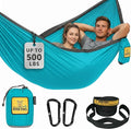 Wise Owl Outfitters Camping Hammock – 500lbs Portable Hammock with Tree Straps - Travel, Backpacking, Hiking, Outdoors Camping Gear - Single or Double