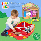 Trunki x Peppa Pig Ride-On Suitcase - Carry-on Approved Luggage, 18L Travel Bag, Kids Suitcases on Wheels for Girls and Boys, Lightweight Cabin Hand Luggage with Tow Strap