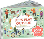 Let's Play Outside 500+ Kids Sticker Book by Cupkin Fun Toddler Travel Activity Coloring and Sticker Book, Road Trip Essentials, 12 Coloring Pages + 12 Scenes for Ages 2–8 Years
