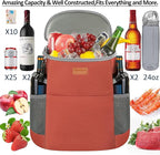 Camping Cooler Backpack 30 45 Cans, Soft Backpack Coolers Insulated Leak Proof Travel Cooler Bag Waterproof Lunch Picnic Beach Work Trip Thermal Bag Drink Beverage Beer Bag Cooler