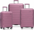 Traveler's Choice Pagosa Hardshell Expandable Luggage with Spinner Wheels, Mauve, 3-Piece Set (22/26/30)