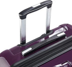 DELSEY PARIS Helium Aero Hardside Expandable Luggage with Spinner Wheels, Plum, Checked-Medium 24 Inch