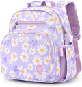 mibasies Toddler Backpack for Girls 2-4: Preschool Kindergarten Backpack - Cute Kids Backpacks for Girls - Daisy Purple