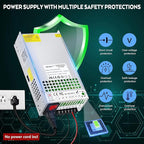VAYALT 12V 100A 1200W DC Switching Power Supply, Universal Regulated Switching AC 110V/220V to DC 24V Transformer, Power Supply for Industrial, CCTV, Computer Project, LED Strip Light(No Power Cord)