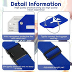 Weewooday 8 Pcs Luggage Straps Suitcase Tags Set for TSA Approved, 4 Travel Adjustable Suitcase Belt, 4 Silicone Luggage Tags with Name ID Card Travel Accessories(Ultramarine,Airplane)