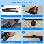 Dog Car Seat Cover for Back Seat with Hard Bottom,Waterproof Back Seat Extender for Dogs,Dog Hammock Dogs Bed for Cars, SUVs,Pet Seat Cover for Back Seat Holds 400lbs with Mesh Window & Pocket-Khaki