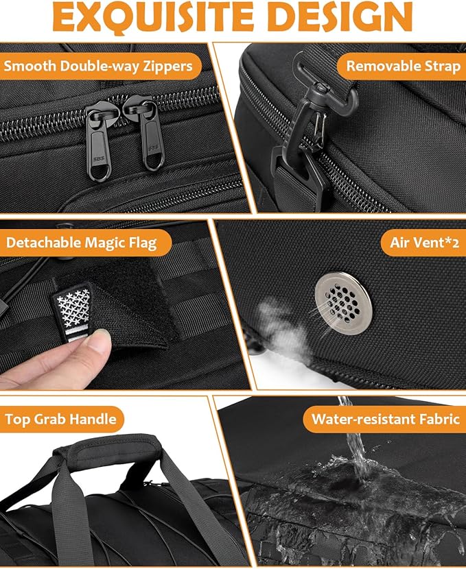 50L Gym Bags for Men, 3 in 1 Travel Duffle Bag with Shoe Compartment, Tactical Military Backpack for Overnight Weekender Gym Traveling Workout Deployment