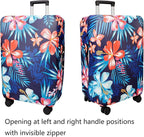 WUJIAONIAO Travel Luggage Cover Baggage Suitcase Cover Protector Skins 18-32 Inch (Flower, M (for 22-24 inch luggage))
