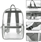Trail maker Clear Backpack Heavy Duty with Padded Straps, Side Pockets for Kids, Boys, Girls, School, Stadium Approved Events