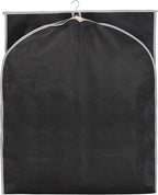 Syeeiex 60'' Dress Bags for Gowns, Set of 4 Garment Bag for Hanging Clothes, Dress Garment Bag, Dustproof and Keep Closet Tidy, Perfect for Suit Evening Dresses Fur Coat Long Dress Gown(Black&Grey)