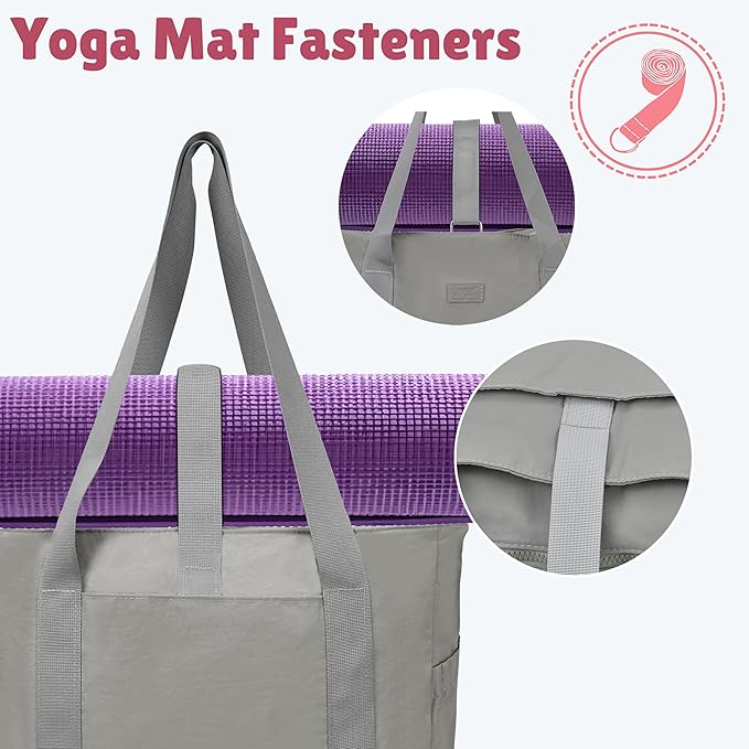 NGIL Yoga Tote Bag, Gym Tote Bag,Work Nurse Tote Bag for Women, Computer Tote for Laptop, Travel Tote Shoulder Bag for Women