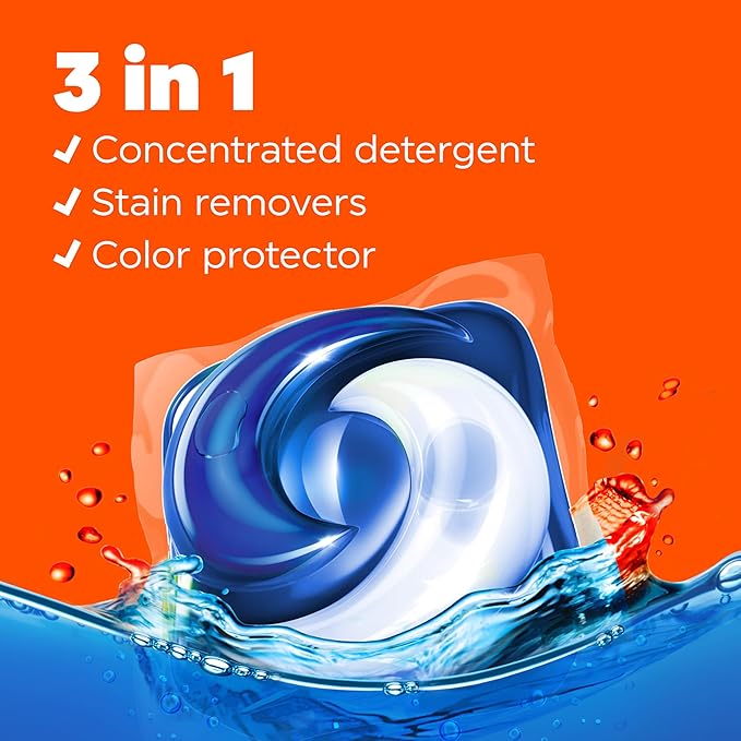 Tide PODS laundry detergent pacs, 3-in-1 Stain Remover, Odor Fighter, Color Protector, 112 Count, HE compatible, Clean Breeze Scent