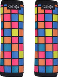Cosmos 2 Pcs Luggage Handle Wraps Soft Neoprene Grip Handle Cover Detachable Luggage Identifier for Luggage Suitcase Travel Bag Trolley Case Travel Accessories (Puzzle Pattern)