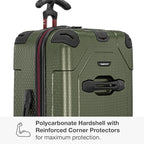 Traveler's Choice Maxporter II Polycarbonate Hardside Trunk with Spinner Wheels, Green, 28-Inch Medium Trunk