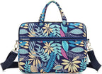 kayond Forest Series Bule Patten Waterproof Laptop Shoulder Messenger Bag Case Sleeve for 15 Inch 15.6 Inch Laptop
