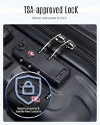 LIGHT FLIGHT Luggage Sets, 3 Piece Durable Suitcase Set with Spinner Wheels, 3 Pcs Hardside Lightweight luggage with TSA Lock, Large Checked Travel Suitcases, 20/24/28 Inch, Black