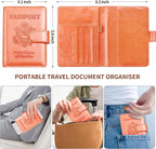 Herain Passport Holder for Travel Essentials, 2 Pcs Passport Cover Wallet Case Travel Gifts Women Men Family, RFID Passports Book Card Holders Travels Cruise Accessories Must Haves