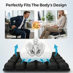 Starlo Travel Cushion Airplane Seat,Airplane Cushion for Long Flight,Press-Type Inflatable Wheelchair Seat Cushion,42 Airbags for Car,Office,Stadium,Ergonomic Comfort Support Pressure Relief-Black