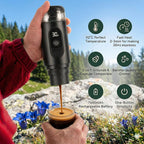 Portable Espresso Maker,Electric Travel Coffee Machine with Self-Heating and 20 Bar Pressure USB-C Rechargeable, Smart Display, 2-in-1 Capsule and Ground Compatible for Camping, RV, Car and Office