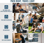 Veken 10 Set Packing Cubes for Travel Essential, Suitcase Organizer Bags in 4 Sizes, Carry-On Luggage Accessories with Large Laundry & Hanging Toiletry Bag, Must-Have for Airplane, Road Trip & Camping