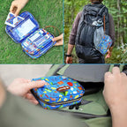 Portable Travel First Aid Kit for Kids and Adults, 143 Pieces All-Purpose Emergency First Aid Kit for Home, Car, Diaper Bag, Survival, Camping, Hiking, and More