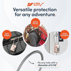 TSA Accepted Luggage Travel Lock, Set-Your-Own Combination Lock for School Gym Locker, Luggage Suitcase Baggage Locks, Filing Cabinets, Toolbox, Case (Titanium, 4 Pack)