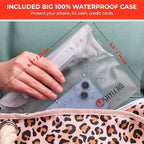 Beach Bag and Pool Bag Has Cooler Pocket, 7 Pockets Total, Zip Top. Family Size Waterproof Beach Tote